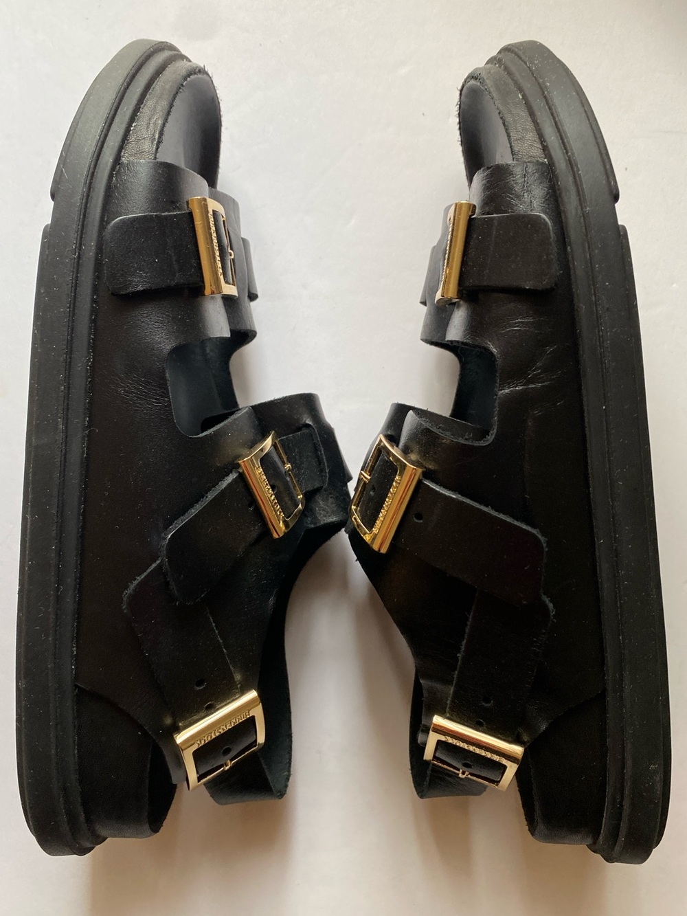 Like New Birkenstock Cannes Exquisite Black Leather Buckle Sandals EU 37 - Picture 5 of 6